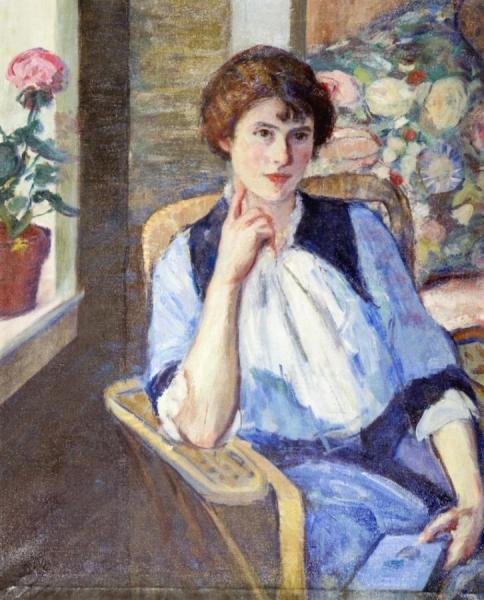 Woman In Blue by Lucien Abrams