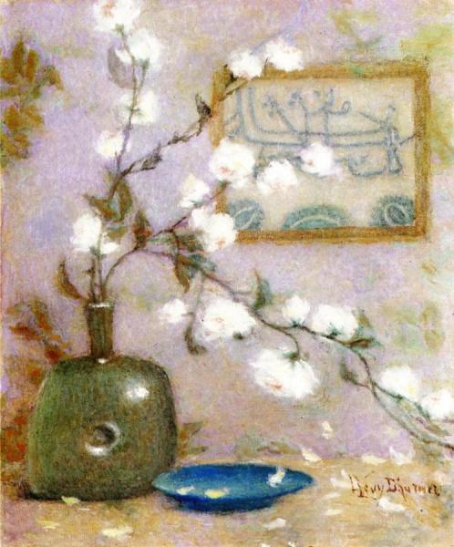 A Vase Of Flowers by Lucien Lévy-dhurmer Oil Painting Reproductions