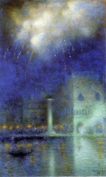 Lucien Lévy-dhurmer Fireworks In Venice