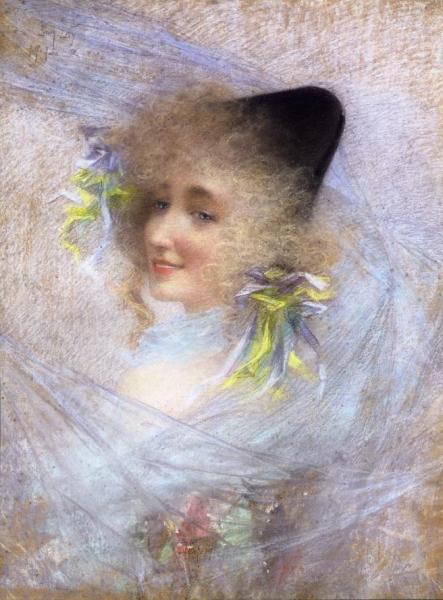 Lucien Lévy-dhurmer Turning Back For A Moment