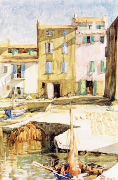 Boats In Port by Lucien Pissarro