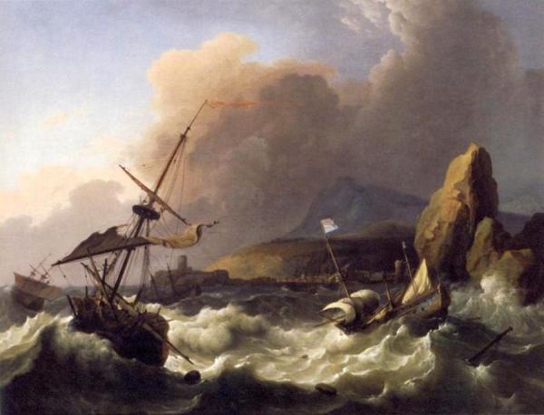 A Storm In The Sea by Ludolf Bakhuizen
