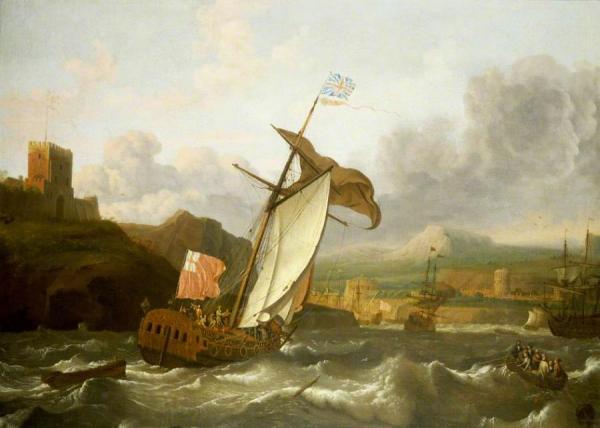 An English Yacht Sailing Into Plymouth by Ludolf Bakhuizen