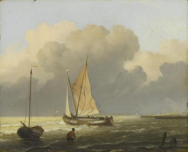 Coastal Scene by Ludolf Bakhuizen