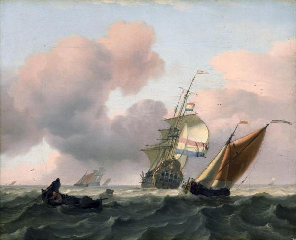 Ludolf Bakhuizen Rough Sea With Ships