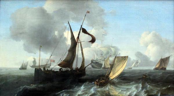 Seascape by Ludolf Bakhuizen
