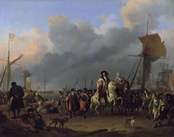 The Arrival Of King-stadholder Willem Iii In The Oranjepolder, 31 January 1691 by Ludolf Bakhuizen