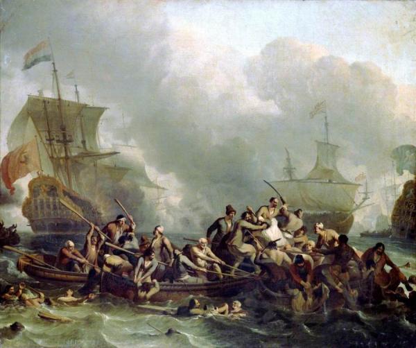 The Battle Of Texel, 11 August 1673 by Ludolf Bakhuizen
