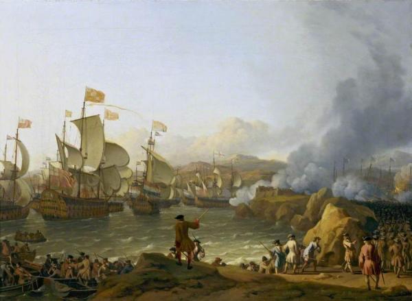 The Battle Of Vigo Bay by Ludolf Bakhuizen