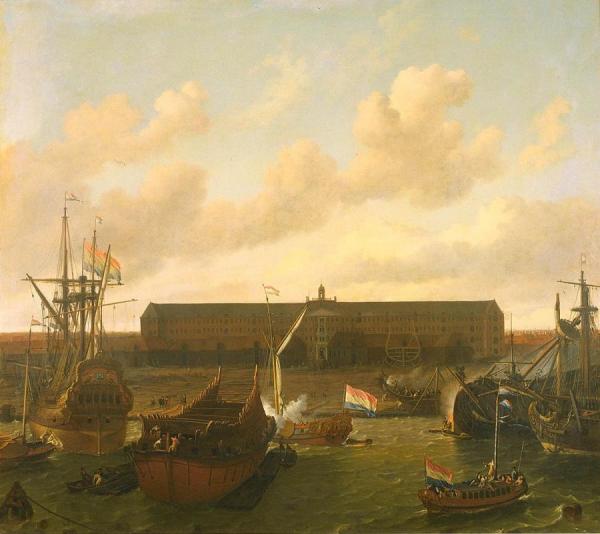 Ludolf Bakhuizen The Dock Of The Dutch East India Company At Amsterdam