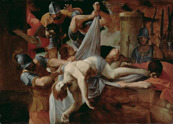 Saint Sebastian Thrown Into The Cloaca Maxima by Ludovico Carracci