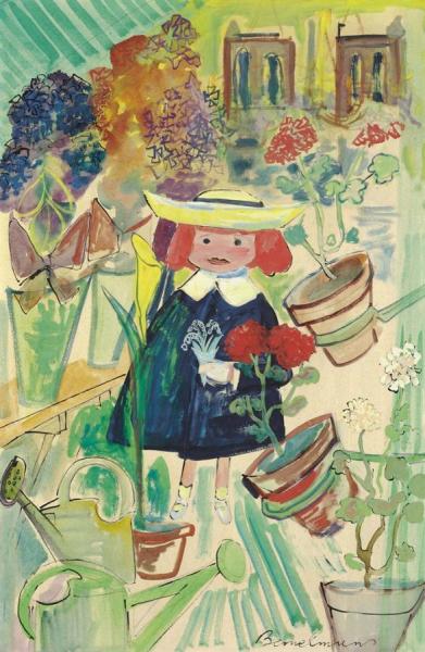 Madeleine In Front Of Notre Dame by Ludwig Bemelmans Oil Painting Reproductions