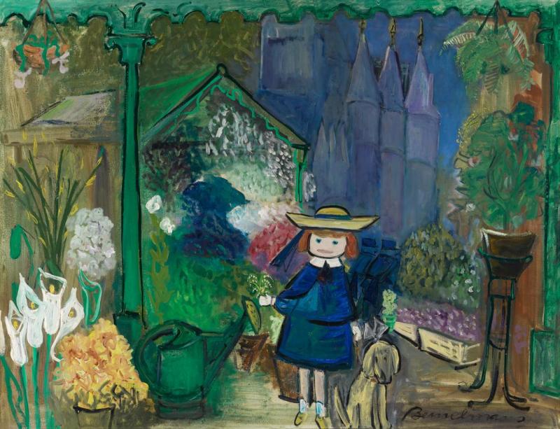 Madeline At The Paris Flower Market, 1955 by Ludwig Bemelmans