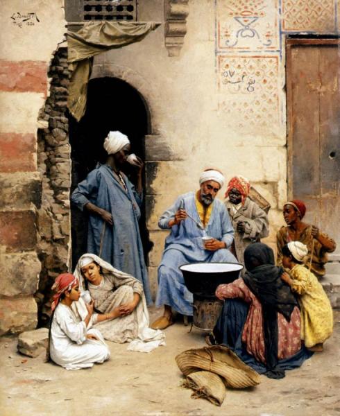 The Sahleb Vendor, Cairo by Ludwig Deutsch