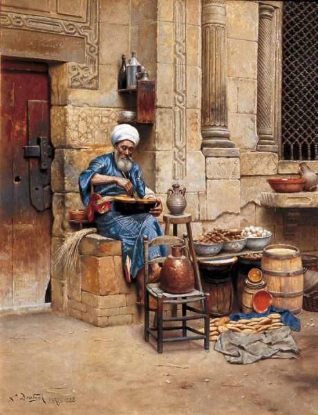 The Street Merchant by Ludwig Deutsch Oil Painting Reproductions