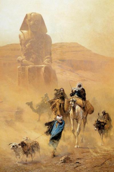 Beduinen Im Sandsturm by Ludwig Hans Fischer