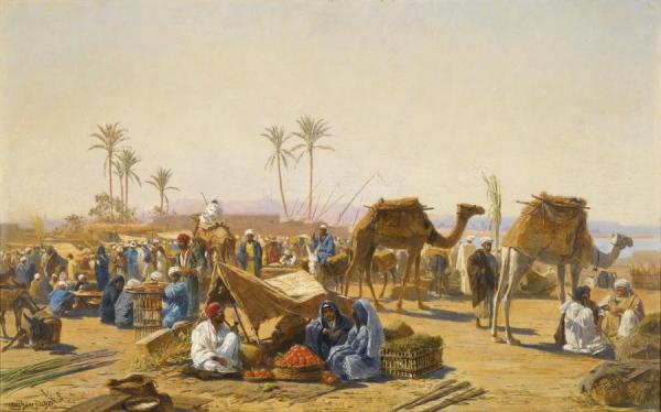 The Street Market by Ludwig Hans Fischer