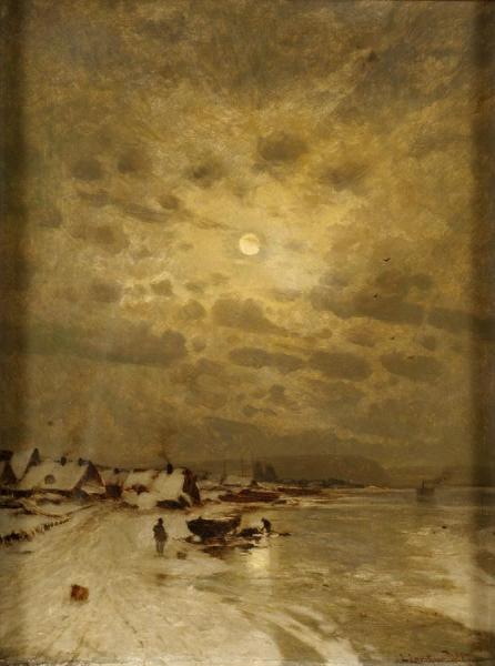 Winter Landscape by Ludwig Lanckow