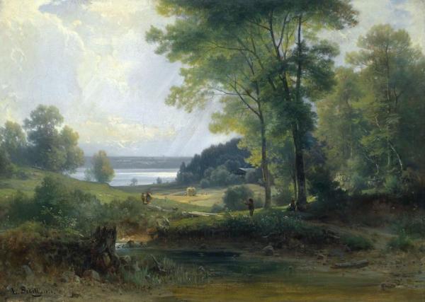 On The Ammer Lake by Ludwig Sckell
