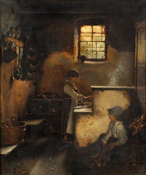 Practice Makes Perfect by Ludwig Vollmar Oil Painting Reproductions