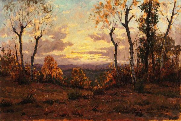 Sunset by Luigi Comoli Oil Painting Reproductions
