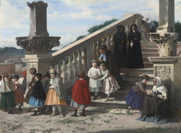 Sunday Outing by Luis Alvarez Catala Oil Painting Reproductions