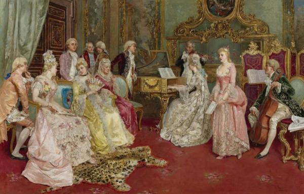 The Recital by Luis Alvarez Catala Oil Painting Reproductions