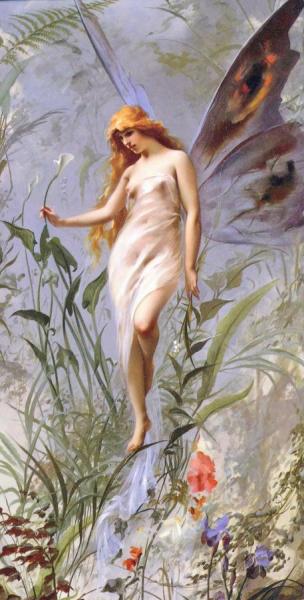 Lily Fairy by Luis Falero Oil Painting Reproductions