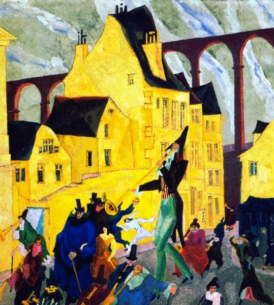 Carnival In Arcueil by Lyonel Feininger