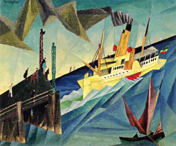 Lyonel Feininger Side-wheel Steamer At The Landing