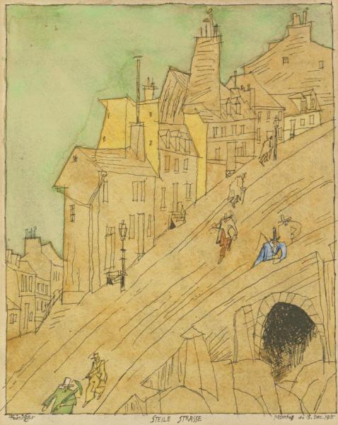 Steep Street by Lyonel Feininger