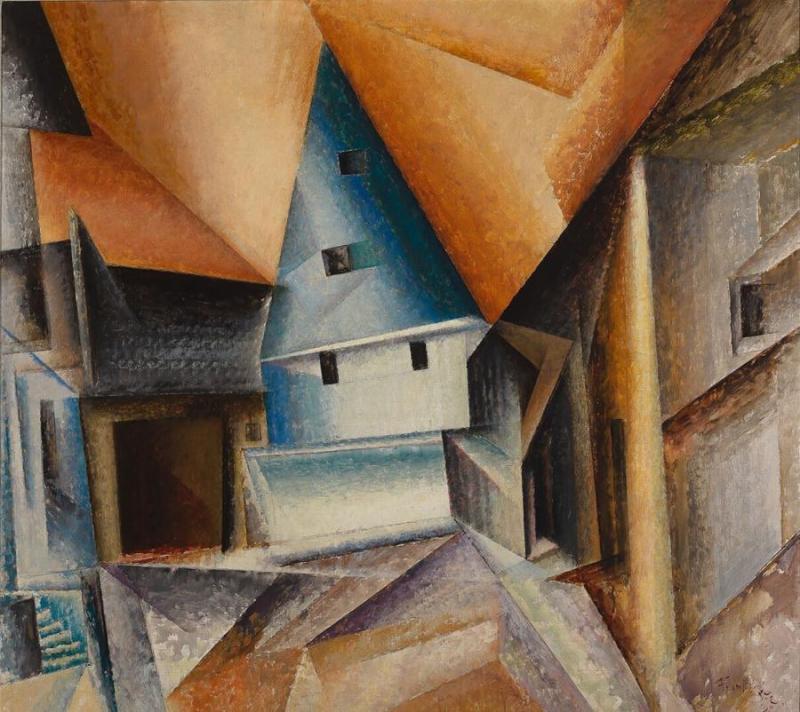 Ober Weimar, 1921 by Lyonel Feininger