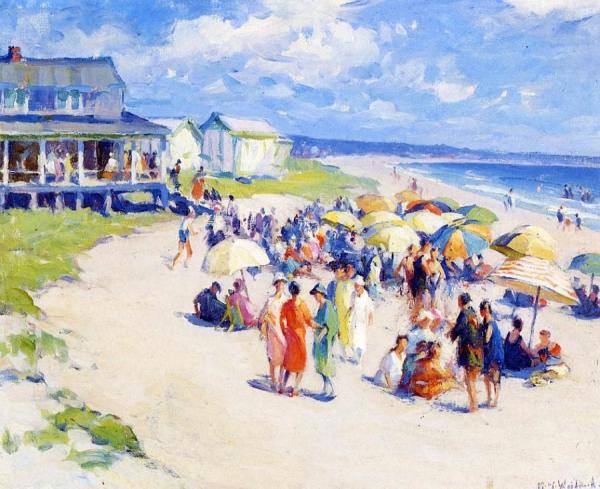 At The Ocean Front by Mabel May Woodward