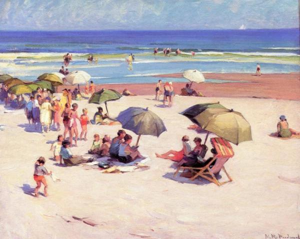 Mabel May Woodward Bathers On A Beach