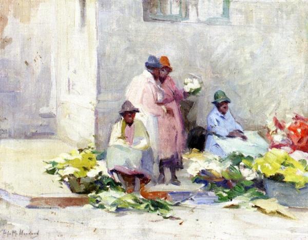 Flower Sellers by Mabel May Woodward Oil Painting Reproductions