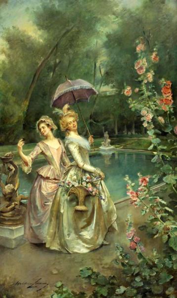 An Afternoon Stroll by Madeleine Jeanne Lemaire