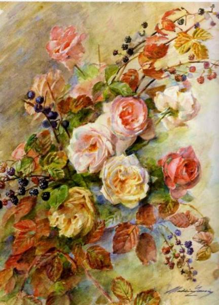 Madeleine Jeanne Lemaire Autumn Roses
