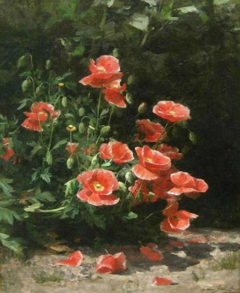 Poppies by Madeleine Jeanne Lemaire