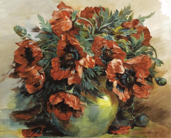 Poppies by Madeleine Jeanne Lemaire