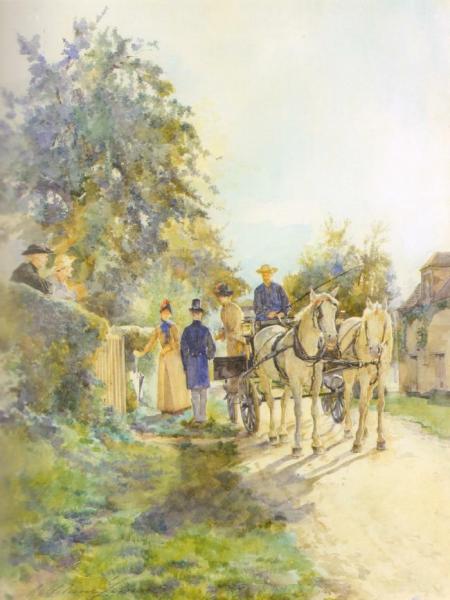 Retour De Promenade by Madeleine Jeanne Lemaire