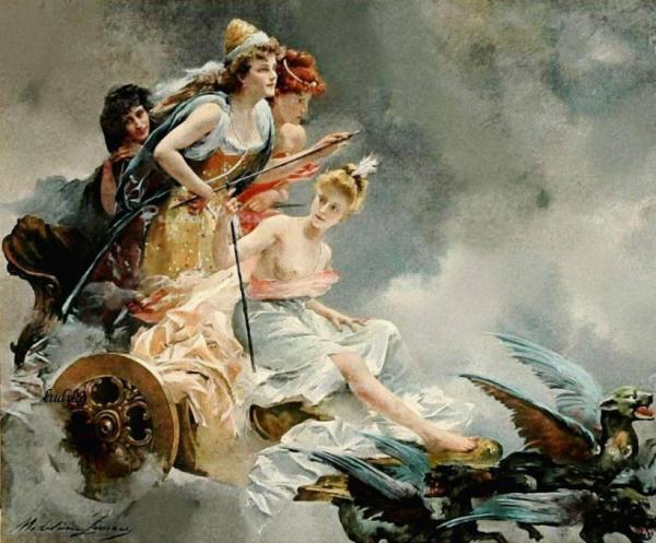 Madeleine Jeanne Lemaire The Chariot Of Fairies