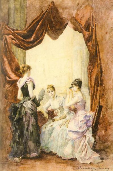 Une Loge A L'opera by Madeleine Jeanne Lemaire Oil Painting Reproductions