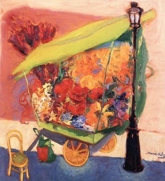 Mané-katz Flower Cart Near A Streetlight
