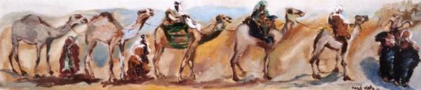 The Merchant's Caraban by Mané-katz Oil Painting Reproductions