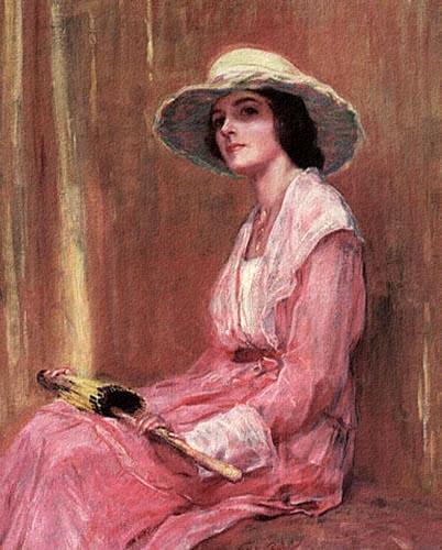 Manuel Benedito Vives Mujer Con Sombrero