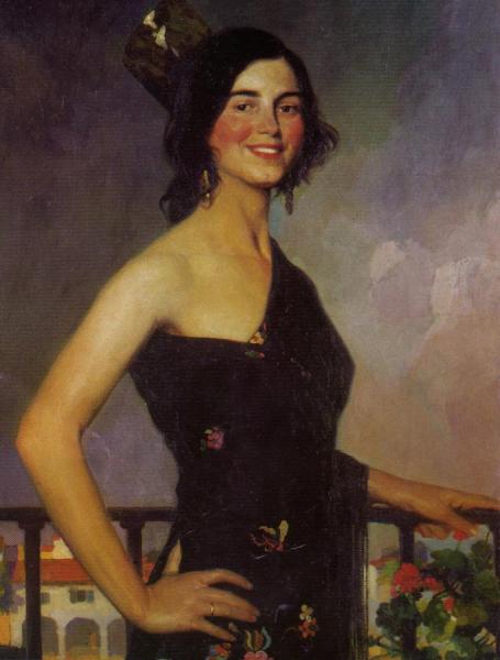 Manuel Benedito Vives Retrato De Mujer