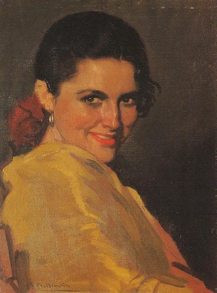 Retrato De Mujer by Manuel Benedito Vives
