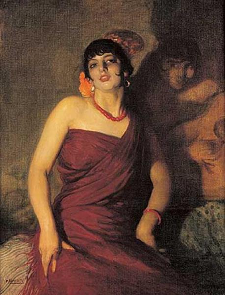 Retrato De Mujer by Manuel Benedito Vives