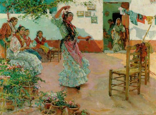 Manuel Ruiz Guerrero Gitanas En El Patio