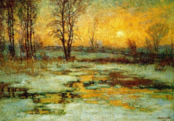 A Thaw, March Evening by Marc-aurele De Foy Suzor-cote